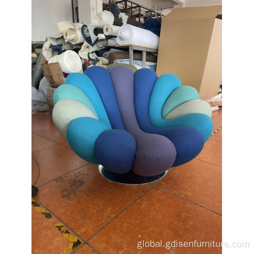 China Swivel Danish design leisure luxury lounge living room leisure revolving accent Anemone Armchair by Giancarlo Zema for Giovannet Supplier